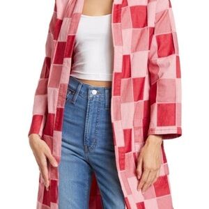 NWT Imperfects Jackets and Coats Checkerboard Pink and Red Coat